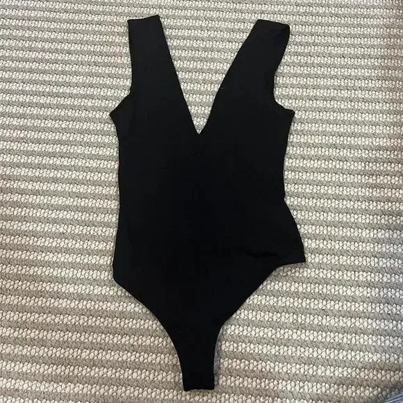Free People Keep it Sleek Bodysuit in Black - Picture 3 of 6